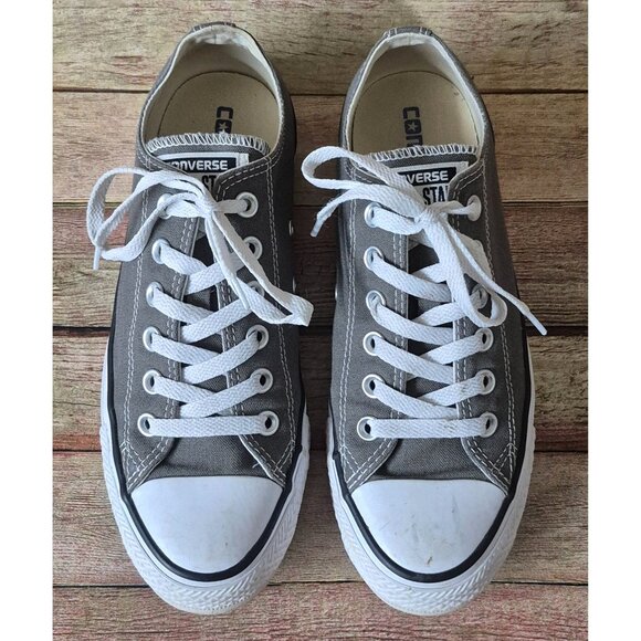 Converse Chuck Taylor All Star Unisex Low Top Charcoal Gray Tennis Shoes M 6 W 8 - Picture 3 of 13